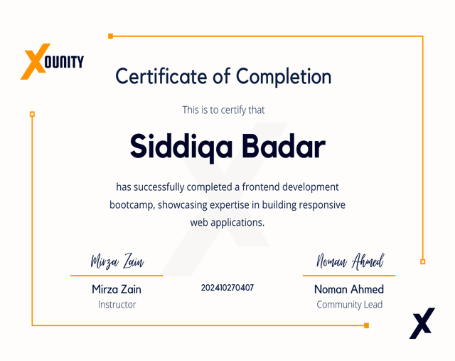 Bootcamp Certificate